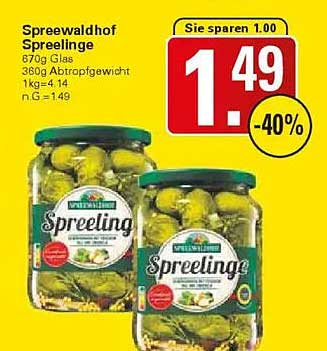Spreewaldhof Spreelinge 670g Glas