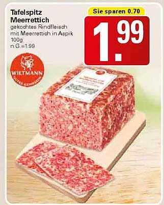 Tafelspitz Meerrettich - Gekochtes Rindfleisch mit Meerrettich in Aspik 100g