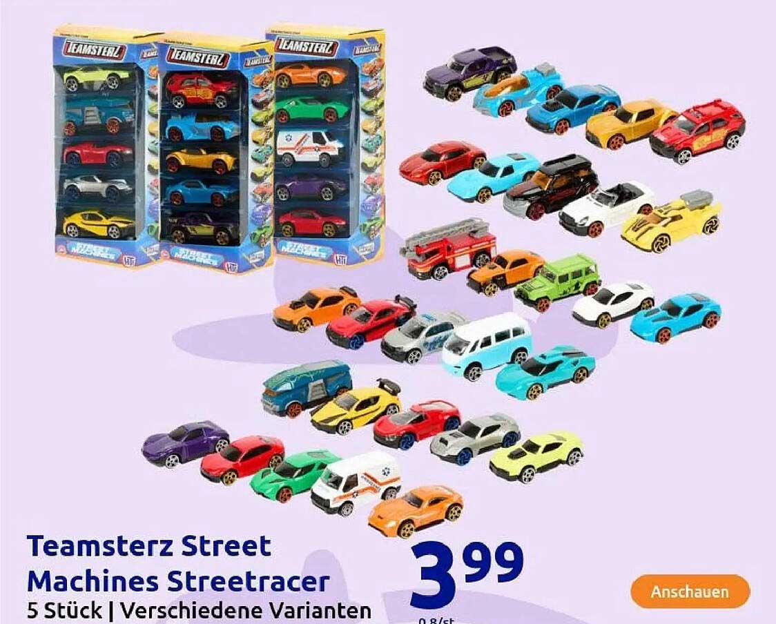 Teamsterz Street Machines Streettracer 5 Stück | Verschiedene Varianten