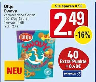 Ültje Swavy - verschiedene Sorten 120-170g Beutel