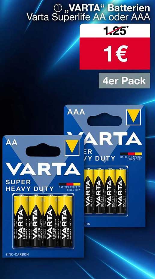 "VARTA" Batterien - Varta Superlife AA oder AAA