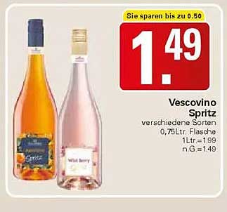 Vescovino Spritz – verschiedene Sorten 0,75 Ltr. Flasche
