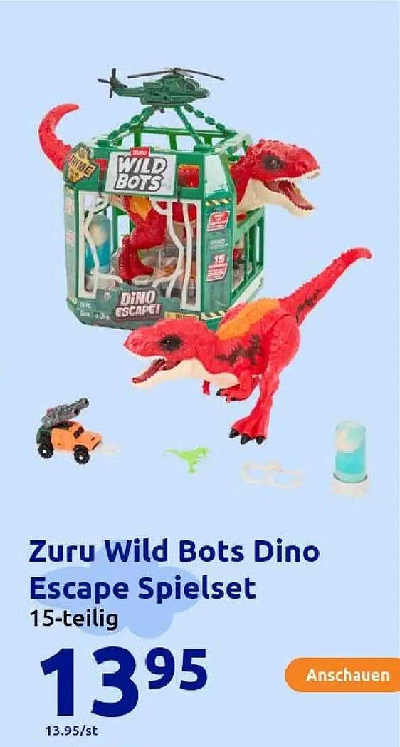 Zuru Wild Bots Dino Escape Spielset 15-teilig