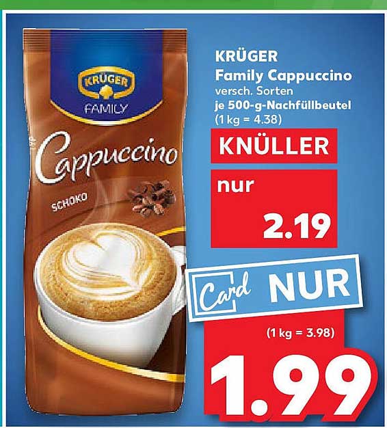 Wunderbar Krger Cappuccino Angebot Bild