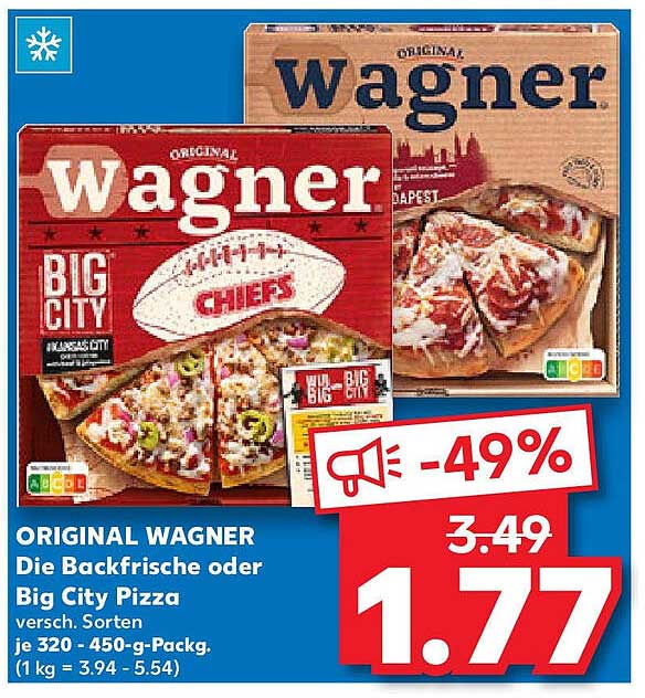 ORIGINAL WAGNER Die Backfrische oder Big City Pizza