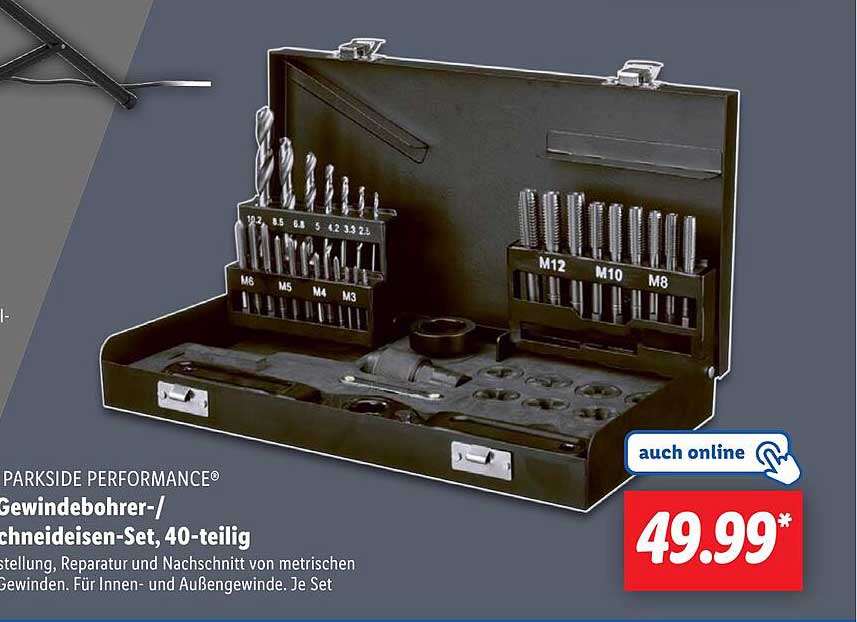 Toolant Gewindebohrer Set 1/8-28 BSP - Schneideisen Mit Bohrer Kombination