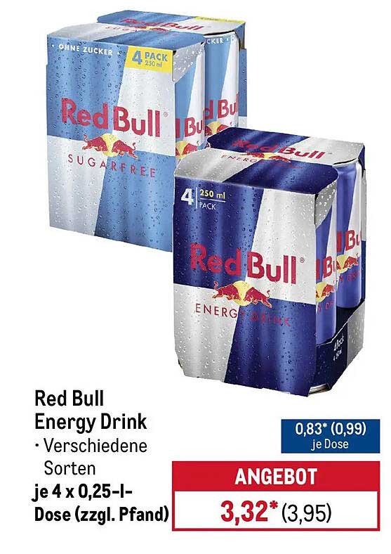 Red Bull Energy Drink Versch. Sorten 0,25-L-Dose Angebot bei Famila ...