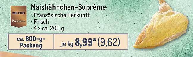 Maishähnchen-Suprême – Französische Herkunft, frisch