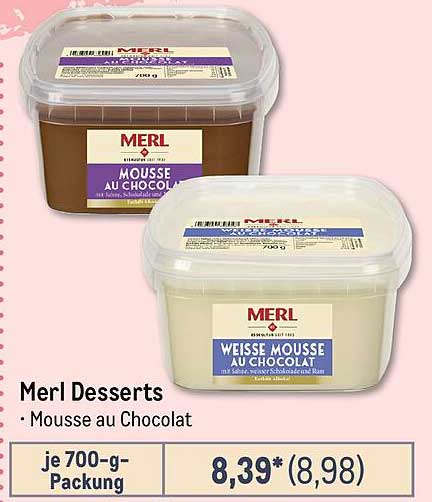 Merl Desserts - Mousse au Chocolat (je 700-g-Packung)