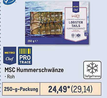 MSC Hummerschwänze Roh 250 g-Packung