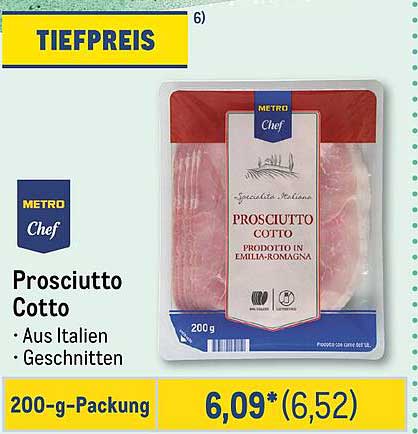 Prosciutto Cotto aus Italien – 200 g