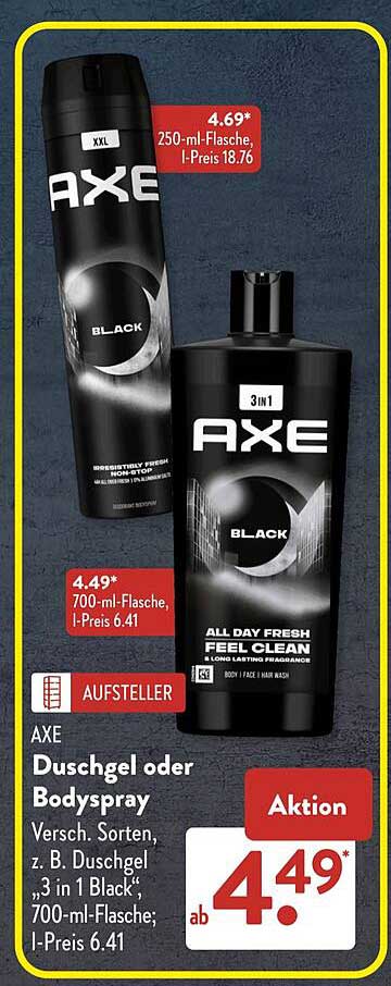 AXE Duschgel oder Bodyspray