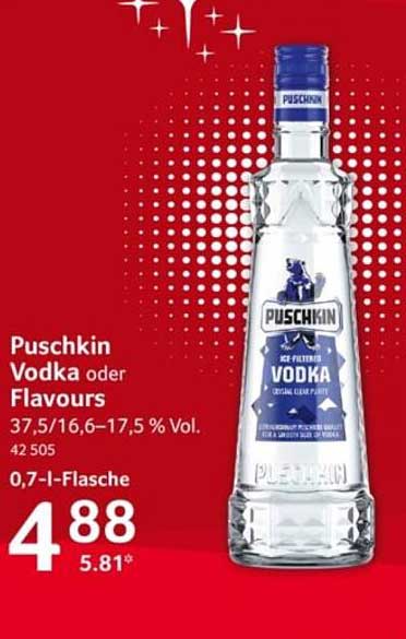 Puschkin Vodka oder Flavours 0,7-l-Flasche
