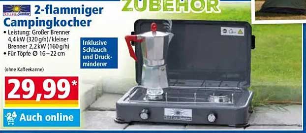 2-flammiger Campingkocher
