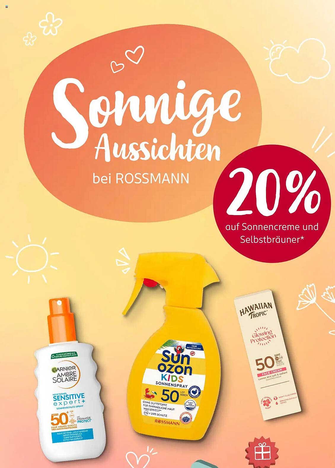 20% auf Sonnencreme und Selbstbräuner