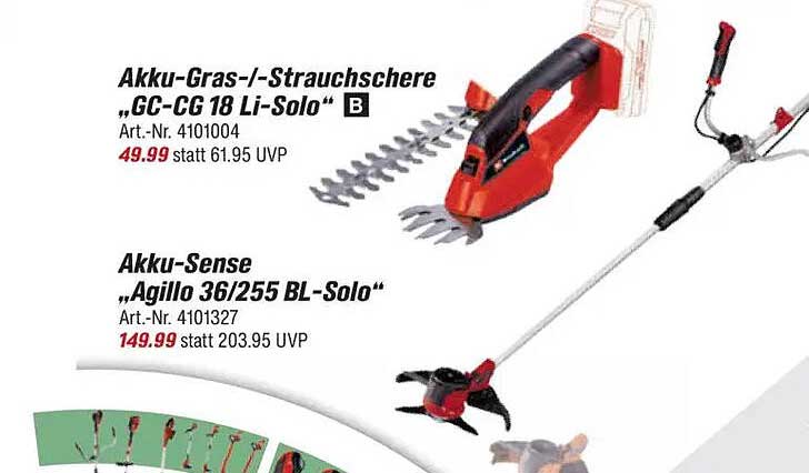Akku-Gras-/Strauchschere „GC-CG 18 Li-Solo“