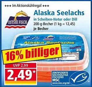 Alaska Seelachs in Scheiben-Natur oder Dill 200-g-Becher