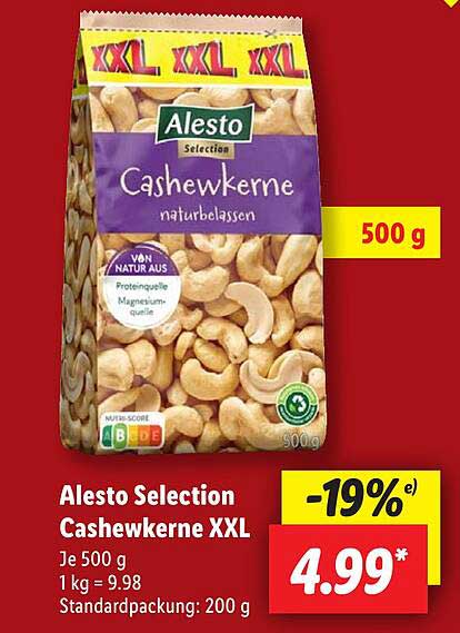Alesto Selection Cashewkerne XXL 500 g