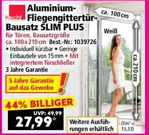 Aluminium-Fliegengittertür-Bausatz SLIM PLUS
