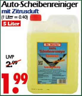 Auto-Scheibenreiniger mit Zitrusduft 5 Liter