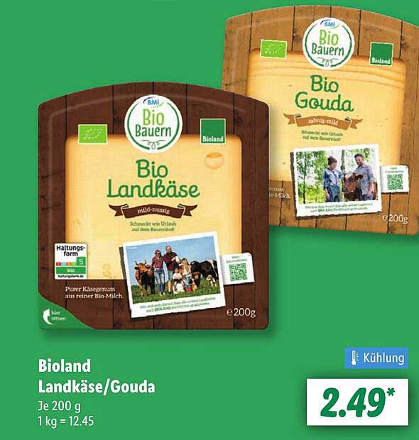 Bioland Landkäse/Gouda 200g
