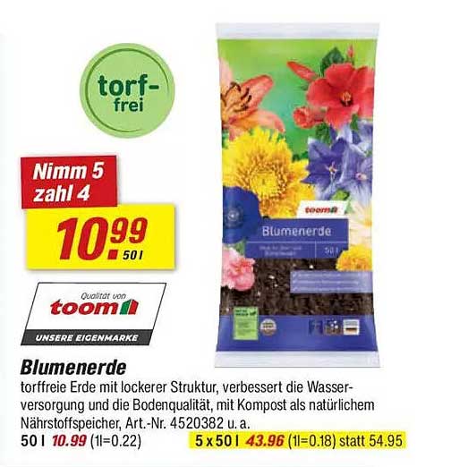 Blumenerde, torffrei