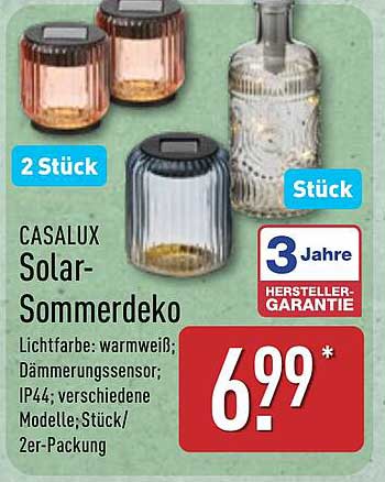 CASALUX Solar-Sommerdeko - 2 Stück