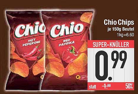 Chio Chips je 150g Beutel - Hot Peperoni und Red Paprika