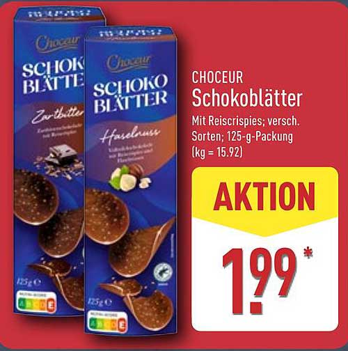 CHOCEUR Schokolätter 125 g – Verschiedene Sorten