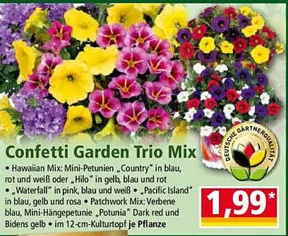 Confetti Garden Trio Mix