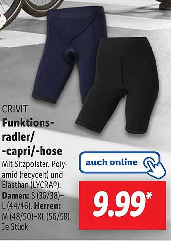 CRIVIT Funktions-Radler-/Capri-Hose