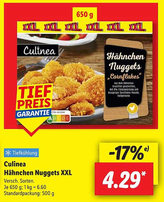 Culinea Hähnchen Nuggets XXL 650 g
