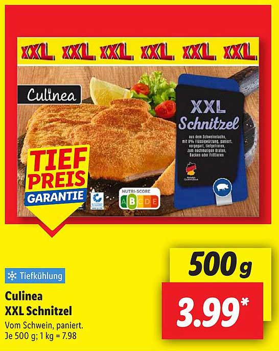Culineo XXL Schnitzel - vom Schwein, paniert