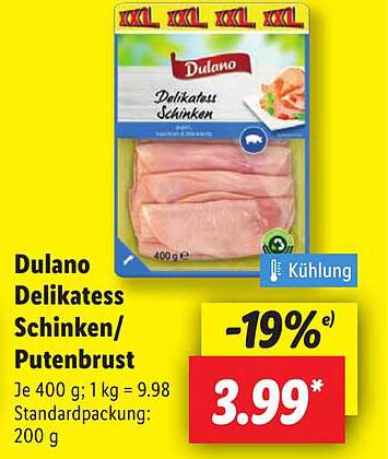 Dulano Delikatesse Schinken/Putenbrust 400 g