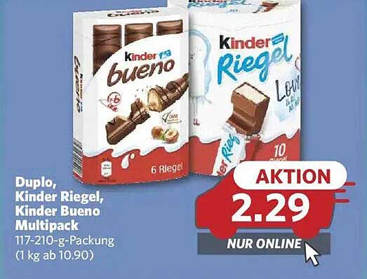 Duplo, Kinder Riegel, Kinder Bueno Multipack