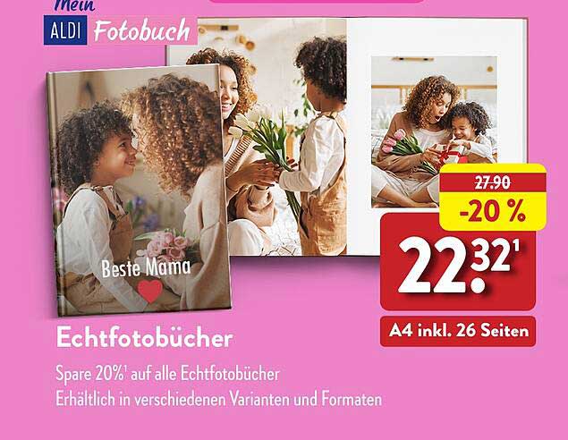 Echtfotobücher – 20% Rabatt auf alle Varianten