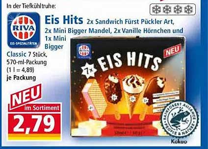 Eis Hits - 7 Stück in der 570-ml-Packung von Riva