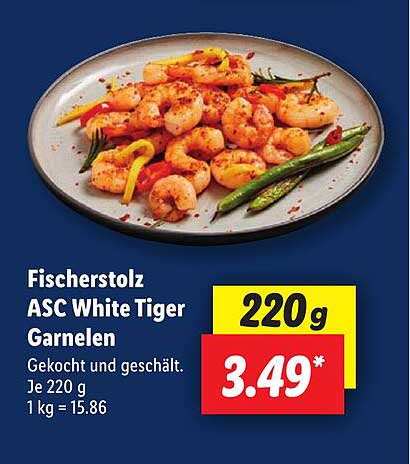 Fischertolz ASC White Tiger Garnelen 220 g