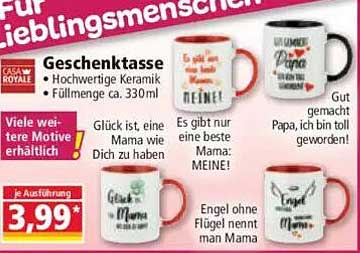 Geschenktasse aus hochwertiger Keramik - 330 ml