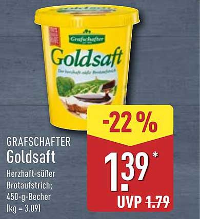 GRAFSCHAFTLER Goldsaft 450-g-Becher