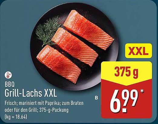 Grill-Lachs XXL 375 g - frisch mariniert mit Paprika