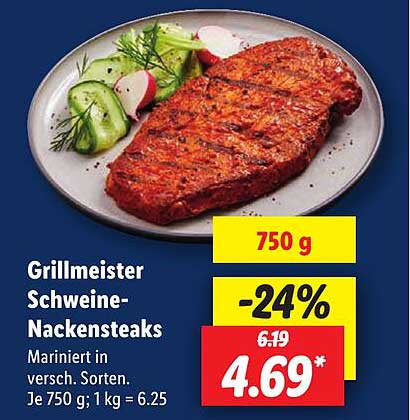 Grillmeister Schweine-Nackensteaks 750 g
