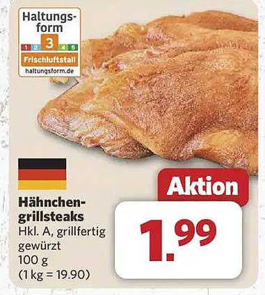 Hähnchen-Grillsteaks Hkl. A, grillfertig gewürzt