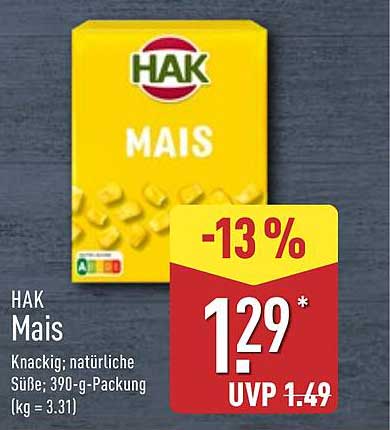 HAK Mais 390-g-Packung