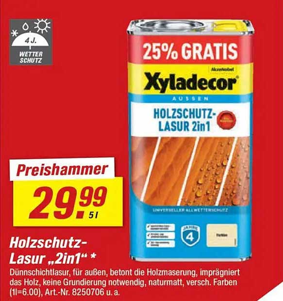 Holzschutz-Lasur „2in1“