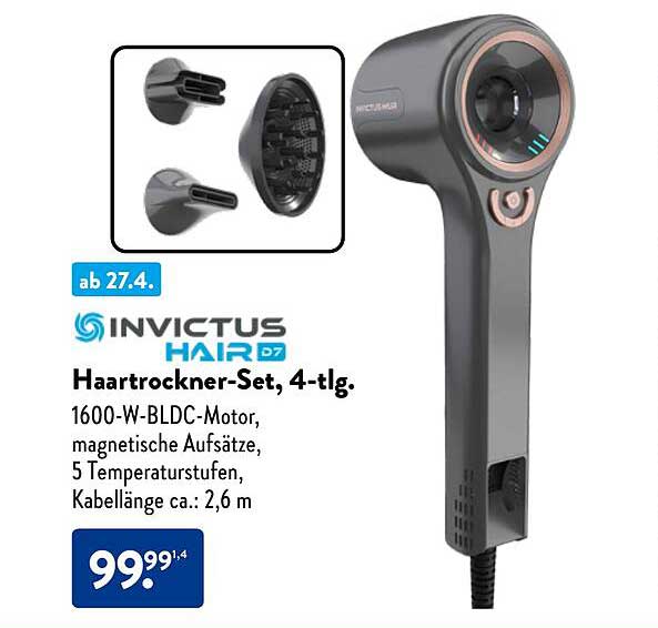 INVECTUS HAIR Haartröckner-Set, 4-tlg.