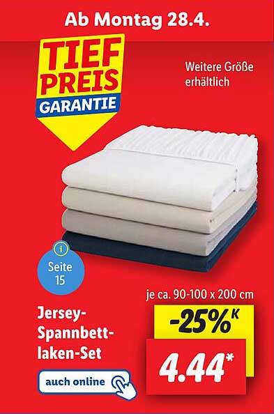 Jersey-Spannbettlaken-Set