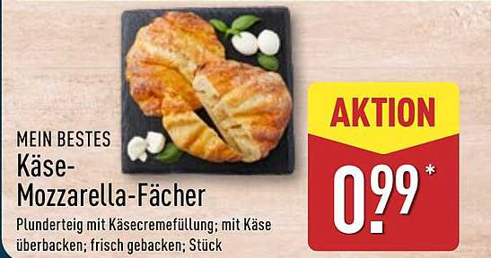 Käse-Mozzarella-Fächer