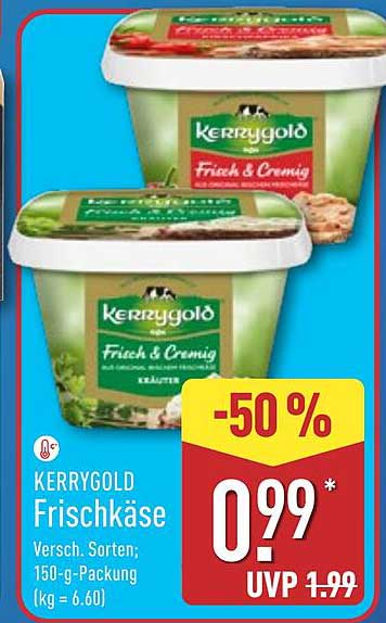 Kerrygold Frischkäse, 150-g-Packung - 50 % Rabatt