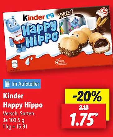 Kinder Happy Hippo